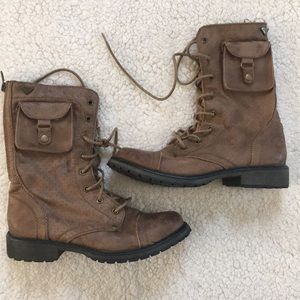 Distressed Combat Boots